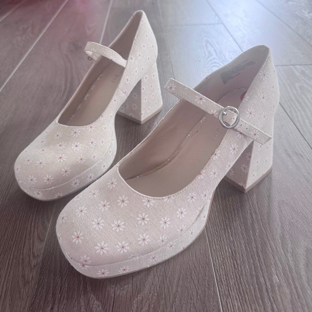 Madden Girl Mantel Mary Jane Platform Pump Daisy Ditsy Floral Coquette Lolita 10